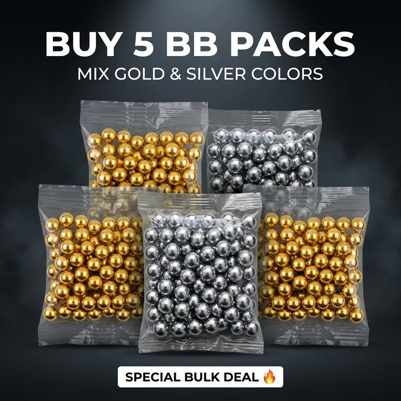 6mm Airsoft BB High-Hardness Glass Balls (Pack of 5) – Smooth, Safe & Durable