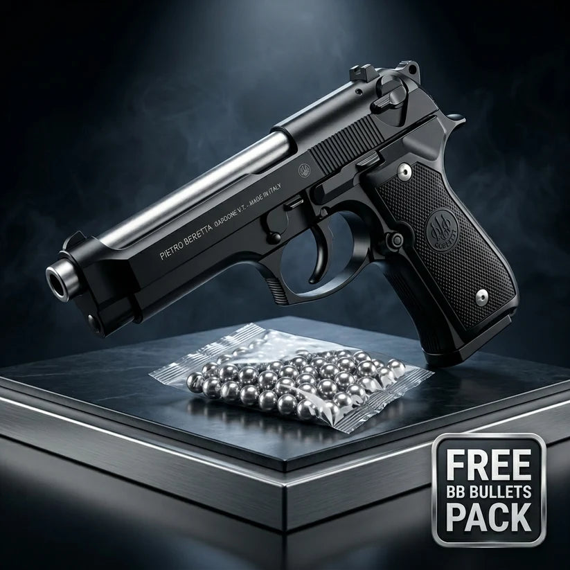 M92 Beretta Airsoft Toy Gun Realistic Design Safe Fun For Play.