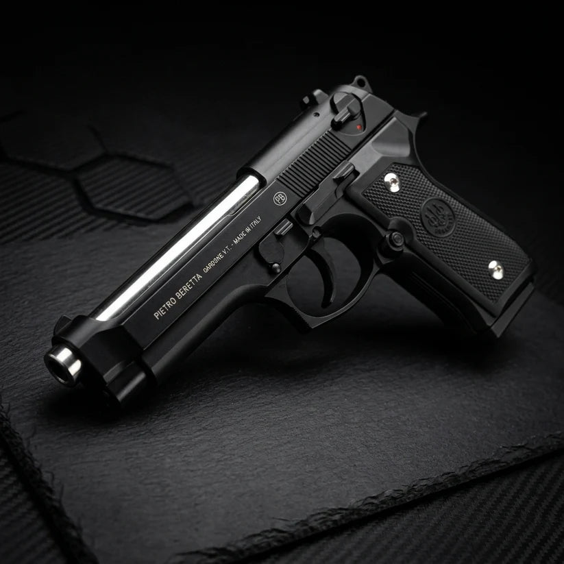 Black M92 Beretta Airsoft Toy Gun Realistic Design Safe Fun For Play