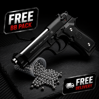 M92 Beretta Airsoft Toy Gun Realistic Design Safe Fun For Play.