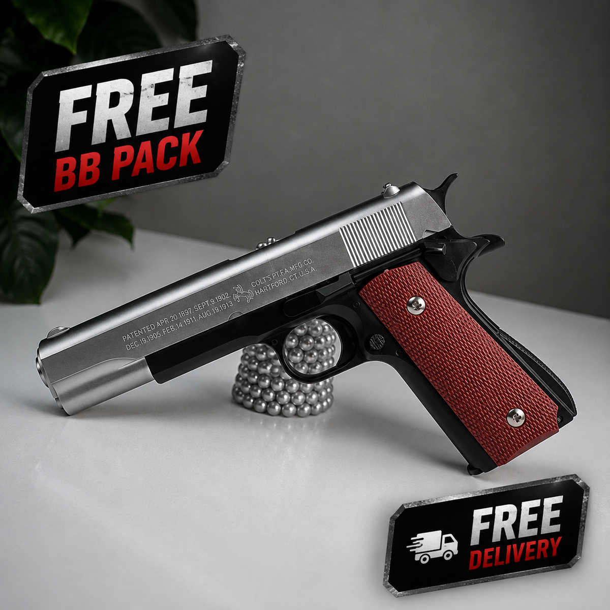 M92 Beretta Airsoft Toy Gun Realistic Design Safe Fun For Play.