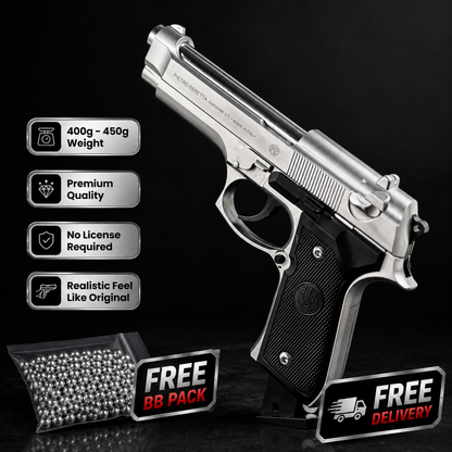 M92 Beretta Airsoft Toy Gun Realistic Design Safe Fun For Play.